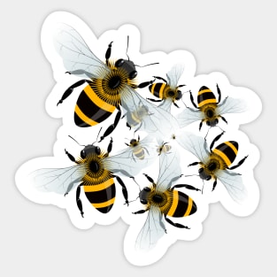 Bee inspiraled Sticker